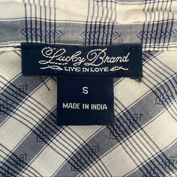 LUCKY BRAND Live in Love Button-Down Shirt Small - Picture 9 of 10